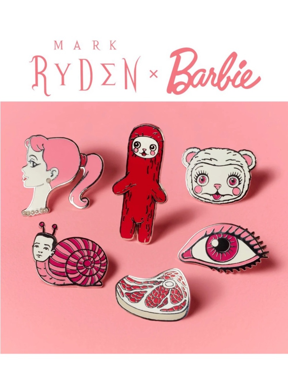 Mark Ryden x Barbie Collectible Enamel Pin Set